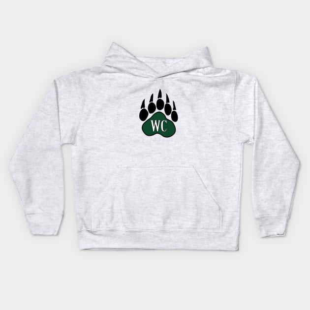 Wildcat Paw Print Kids Hoodie by ACGraphics